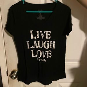 Love laugh love tee size M